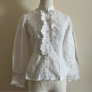 Vintage ruffle button down